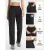 imagebaleaf Womens Hiking Pants Water Resistant Convertible Cargo Capri Roll Up Capri UPF50 Zipper Pockets Clothing TravelBlack
