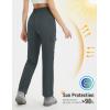 imagebaleaf Womens Hiking Pants Water Resistant Convertible Cargo Capri Roll Up Capri UPF50 Zipper Pockets Clothing TravelGray