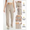 imagebaleaf Womens Hiking Pants Water Resistant Convertible Cargo Capri Roll Up Capri UPF50 Zipper Pockets Clothing TravelLight Khaki