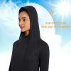 imagebaleaf Womens Sun Protection Hoodie Shirt UPF 50 Long Sleeve UV SPF TShirts Rash Guard Hiking Running Quick DryBlack