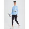 imagebaleaf Womens Sun Protection Hoodie Shirt UPF 50 Long Sleeve UV SPF TShirts Rash Guard Hiking Running Quick DryLight Blue