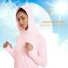imagebaleaf Womens Sun Protection Hoodie Shirt UPF 50 Long Sleeve UV SPF TShirts Rash Guard Hiking Running Quick DryPink