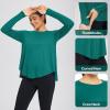 imagebaleaf Womens UPF 50 Sun Shirts Flowy Swing Tunic Tops Long Sleeve UV Protection Hiking Outdoor Workout S3XL Plus SizeGreen