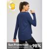 imagebaleaf Womens UPF 50 Sun Shirts Flowy Swing Tunic Tops Long Sleeve UV Protection Hiking Outdoor Workout S3XL Plus SizeNavy Blue