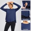 imagebaleaf Womens UPF 50 Sun Shirts Flowy Swing Tunic Tops Long Sleeve UV Protection Hiking Outdoor Workout S3XL Plus SizeNavy Blue