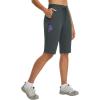 imagebaleaf Womens 13 Knee Length Hiking Shorts Quick Dry Water Resistant Lightweight Bermuda with PocketsDark Gray