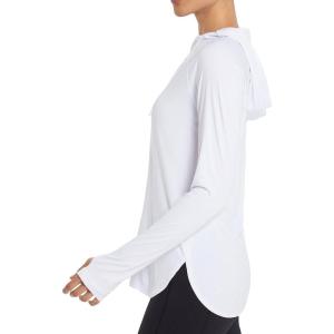 imagebaleaf Womens Sun Protection Hoodie Shirt UPF 50 Long Sleeve UV SPF TShirts Rash Guard Hiking Running Quick DryWhite