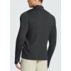 imagebaleaf Mens Long Sleeve Running Shirts Fleece Pullover Quarter Zip Pockets Cold Weather Winter GearBlack