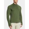 imagebaleaf Mens Long Sleeve Running Shirts Fleece Pullover Quarter Zip Pockets Cold Weather Winter GearGreen