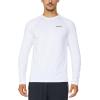 imagebaleaf Mens Long Sleeve Running Shirts Quick Dry Workout Shirts Athletic TShirts Lightweight Soft Fishing Tee TopsA002 White