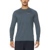 imagebaleaf Mens Long Sleeve Running Shirts Quick Dry Workout Shirts Athletic TShirts Lightweight Soft Fishing Tee TopsA007 Slate Grey