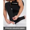 imagebaleaf Mens Thermal Running Tights Winter Cycling Pants Fleece Lined Compression Leggings Zipper Pockets Cold Weather GearBlack