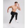 imagebaleaf Mens Thermal Running Tights Winter Cycling Pants Fleece Lined Compression Leggings Zipper Pockets Cold Weather GearBlack