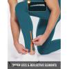 imagebaleaf Mens Thermal Running Tights Winter Cycling Pants Fleece Lined Compression Leggings Zipper Pockets Cold Weather GearBlue