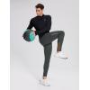 imagebaleaf Mens Thermal Running Tights Winter Cycling Pants Fleece Lined Compression Leggings Zipper Pockets Cold Weather GearDark Gray