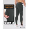 imagebaleaf Mens Thermal Running Tights Winter Cycling Pants Fleece Lined Compression Leggings Zipper Pockets Cold Weather GearDark Gray