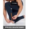 imagebaleaf Mens Thermal Running Tights Winter Cycling Pants Fleece Lined Compression Leggings Zipper Pockets Cold Weather GearNavy