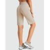 imagebaleaf Womens 12quot Bermuda Shorts Long Shorts Knee Length Running Walking Workout Athletic Stretch PocketsKhaki