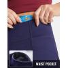 imagebaleaf Womens 12quot Bermuda Shorts Long Shorts Knee Length Running Walking Workout Athletic Stretch PocketsNavy