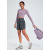 imagebaleaf Womens 7quot Athletic Long Running Shorts Workout Gym Quick Dry Hiking Shorts High Waisted Zipper PocketDark Gray