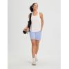 imagebaleaf Womens 7quot Athletic Shorts Quick Dry Running Workout Lightweight High Waisted Long Shorts with PocketsLight Blue