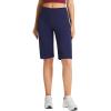 imagebaleaf Womens 12quot Bermuda Shorts Long Shorts Knee Length Running Walking Workout Athletic Stretch PocketsNavy