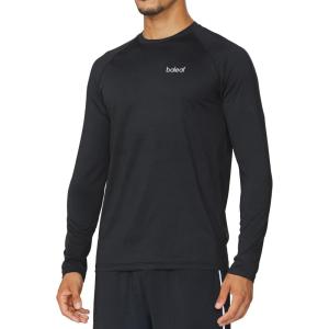 imagebaleaf Mens Long Sleeve Running Shirts Quick Dry Workout Shirts Athletic TShirts Lightweight Soft Fishing Tee TopsA001 Black