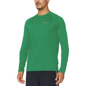 imagebaleaf Mens Long Sleeve Running Shirts Quick Dry Workout Shirts Athletic TShirts Lightweight Soft Fishing Tee TopsA008 Forest Green