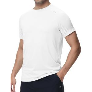 imagebaleaf Mens Running Shirts Short Sleeve Quick Dry Workout Tops Athletic Sun Protection TShirt UPF 50 Moisture WickingWhite
