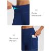imageBALEAF Womens 7quot Bermuda Shorts High Waisted Athletic Running Pull On Shorts with Pockets for Causal SummerDark Blue