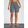 imageBALEAF Womens 7quot Bermuda Shorts High Waisted Athletic Running Pull On Shorts with Pockets for Causal SummerDark Grey