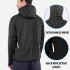imagebaleaf Mens Running Jacket Lightweight Thumble Hole Warm Up Puffer Jacket Hybrid Thermal Coat Insulated Hiking GolfBlack