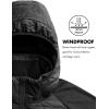 imagebaleaf Mens Running Jacket Lightweight Thumble Hole Warm Up Puffer Jacket Hybrid Thermal Coat Insulated Hiking GolfBlack