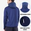 imagebaleaf Mens Running Jacket Lightweight Thumble Hole Warm Up Puffer Jacket Hybrid Thermal Coat Insulated Hiking GolfBlue