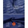 imagebaleaf Mens Running Jacket Lightweight Thumble Hole Warm Up Puffer Jacket Hybrid Thermal Coat Insulated Hiking GolfBlue
