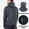 imagebaleaf Mens Running Jacket Lightweight Thumble Hole Warm Up Puffer Jacket Hybrid Thermal Coat Insulated Hiking GolfDark Grey