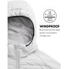 imagebaleaf Mens Running Jacket Lightweight Thumble Hole Warm Up Puffer Jacket Hybrid Thermal Coat Insulated Hiking GolfGlacier Gray
