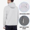 imagebaleaf Mens Running Jacket Lightweight Thumble Hole Warm Up Puffer Jacket Hybrid Thermal Coat Insulated Hiking GolfGlacier Gray