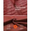 imagebaleaf Mens Running Jacket Lightweight Thumble Hole Warm Up Puffer Jacket Hybrid Thermal Coat Insulated Hiking GolfMerlot