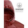 imagebaleaf Mens Running Jacket Lightweight Thumble Hole Warm Up Puffer Jacket Hybrid Thermal Coat Insulated Hiking GolfMerlot