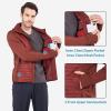 imagebaleaf Mens Running Jacket Lightweight Thumble Hole Warm Up Puffer Jacket Hybrid Thermal Coat Insulated Hiking GolfMerlot