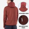 imagebaleaf Mens Running Jacket Lightweight Thumble Hole Warm Up Puffer Jacket Hybrid Thermal Coat Insulated Hiking GolfMerlot