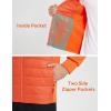 imagebaleaf Mens Running Jacket Lightweight Thumble Hole Warm Up Puffer Jacket Hybrid Thermal Coat Insulated Hiking GolfMetric Orange