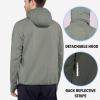 imagebaleaf Mens Running Jacket Lightweight Thumble Hole Warm Up Puffer Jacket Hybrid Thermal Coat Insulated Hiking GolfOlive