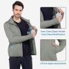 imagebaleaf Mens Running Jacket Lightweight Thumble Hole Warm Up Puffer Jacket Hybrid Thermal Coat Insulated Hiking GolfOlive