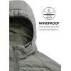 imagebaleaf Mens Running Jacket Lightweight Thumble Hole Warm Up Puffer Jacket Hybrid Thermal Coat Insulated Hiking GolfOlive