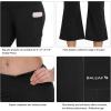 imagebaleaf Women Flare Capri Leggings with Pockets Yoga Pants Bootcut Casual Cotton Work Summer LoungeBlack