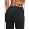imagebaleaf Women Flare Capri Leggings with Pockets Yoga Pants Bootcut Casual Cotton Work Summer LoungeV Waistblack