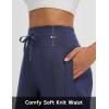 imagebaleaf Womens Capri Pants Wide Leg Athletic Yoga Capris with Pockets Quick Dry Hiking Pants Loose Lounge Summer UPF 50Navy Blue