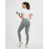 imagebaleaf Womens Cargo Leggings with Pockets Drawstring Tummy Control Scrunch Butt 78 Ankle Petite Yoga Pants RunningGrey